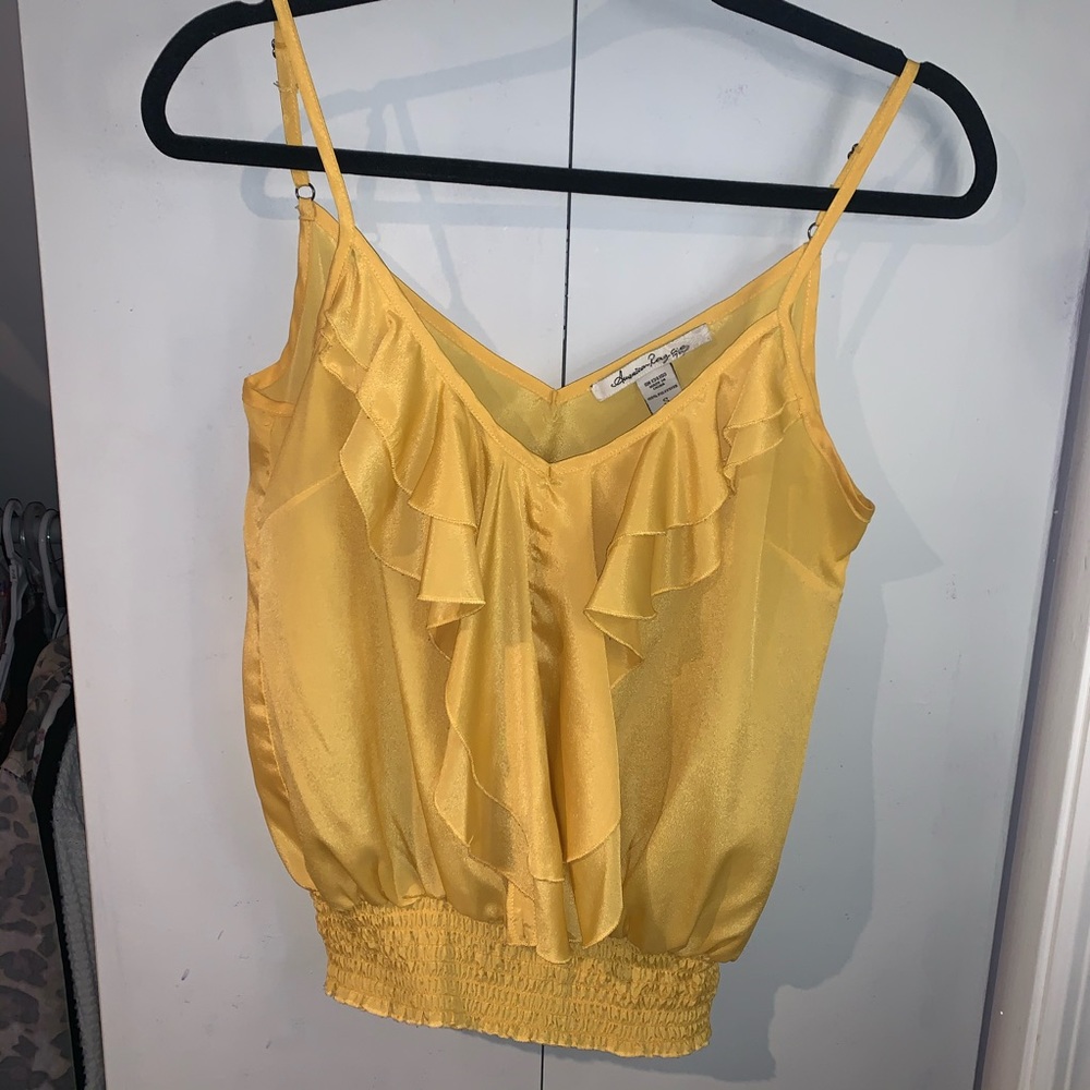 American Rag Ruffle Elastic Tank Top